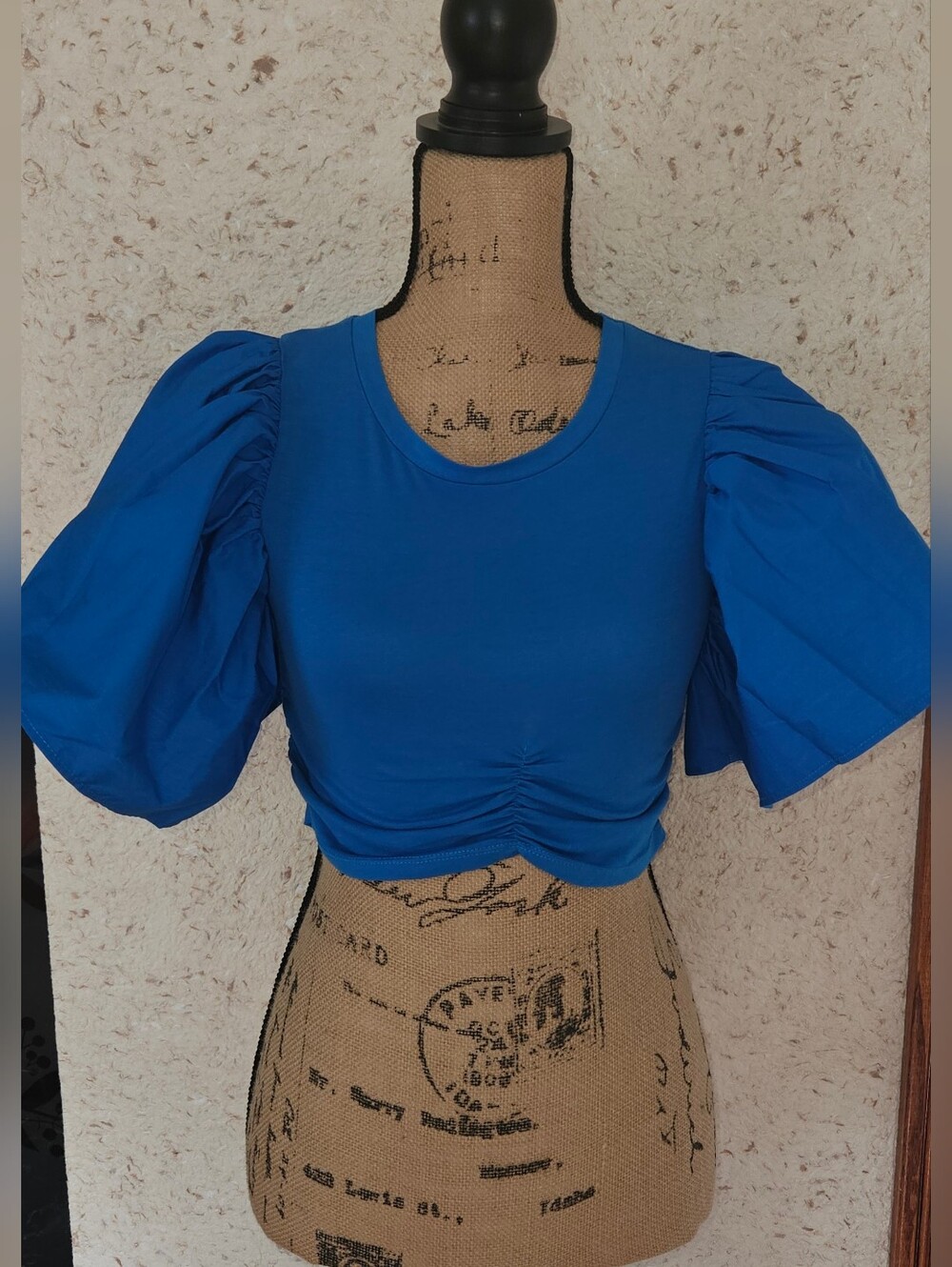 Brand new with tag woman bright Blue Top. Zara Size Small.